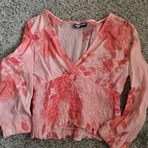 Semisweet Crop Top Blouse Size Small Y2K Era